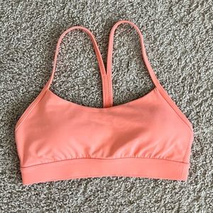 LULULEMON flow-y bra bright peach size 6